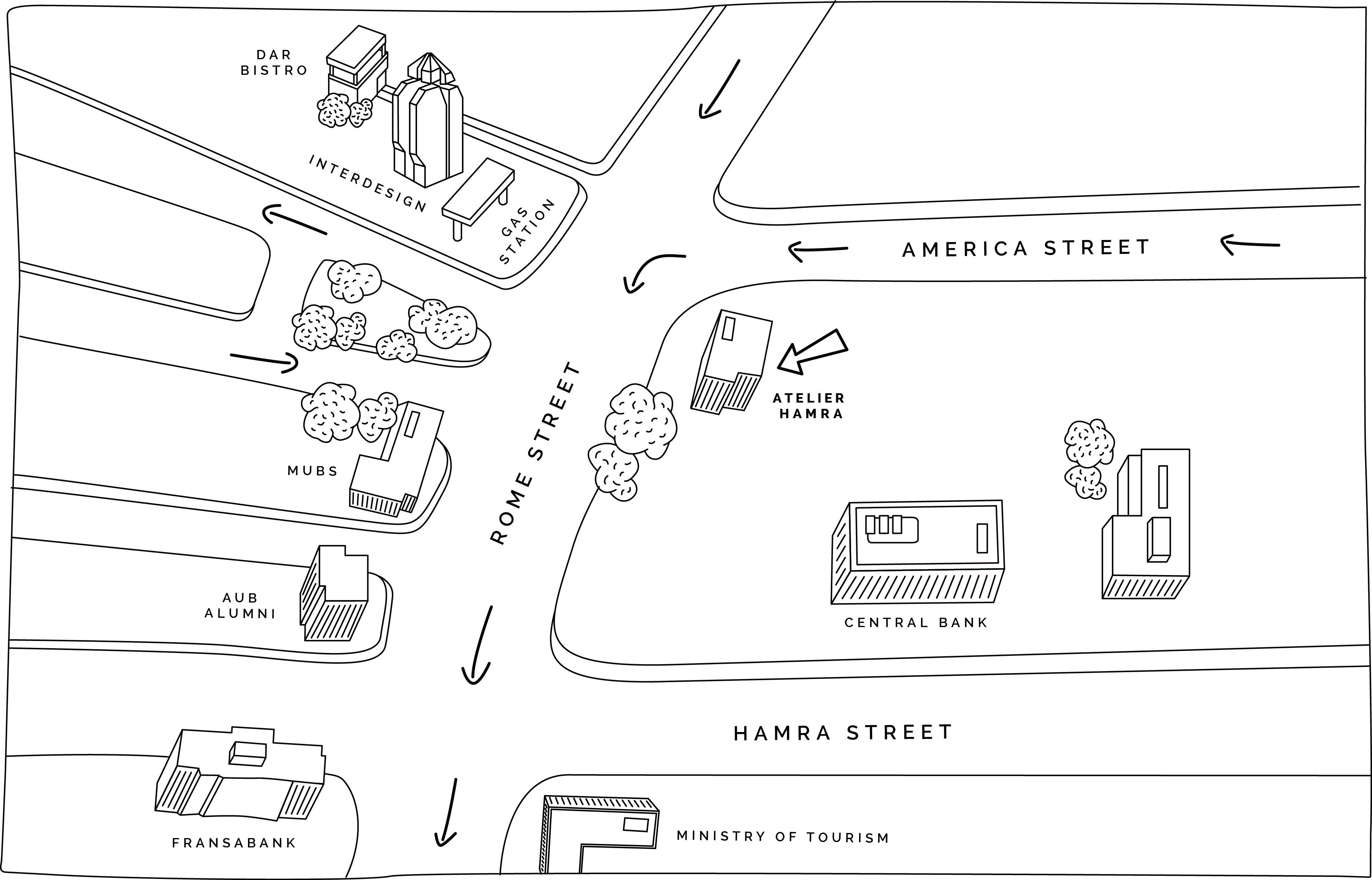 Atelier Hamra Office Map